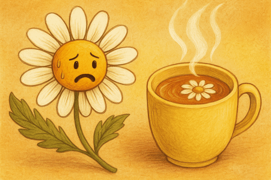 Nella testa di un capolino (di camomilla) 1 testa camomilla